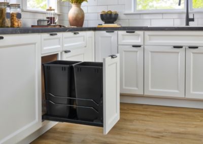 Double Pullout Trash Cans 50 qt. with Soft-close, 53WC-2150SCDM-211