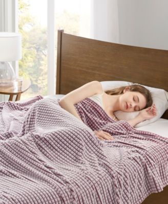 Carved Plush Blanket, Full/Queen