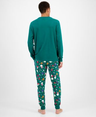 Семейный пижамный комплект Holiday Lane Holiday Lane Mens Ornament Mix It из хлопка в тон, созданный для Macys
