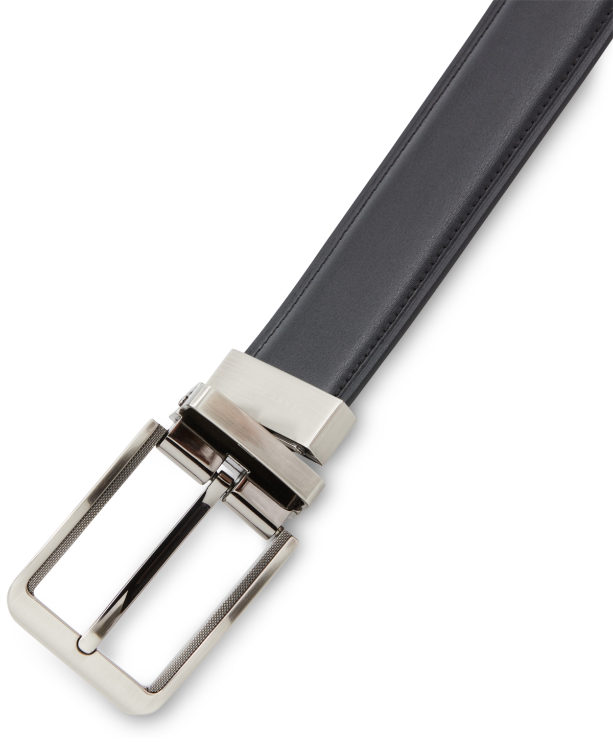 Perry Ellis Portfolio Men's V-Day Reversible Belt - Blk20