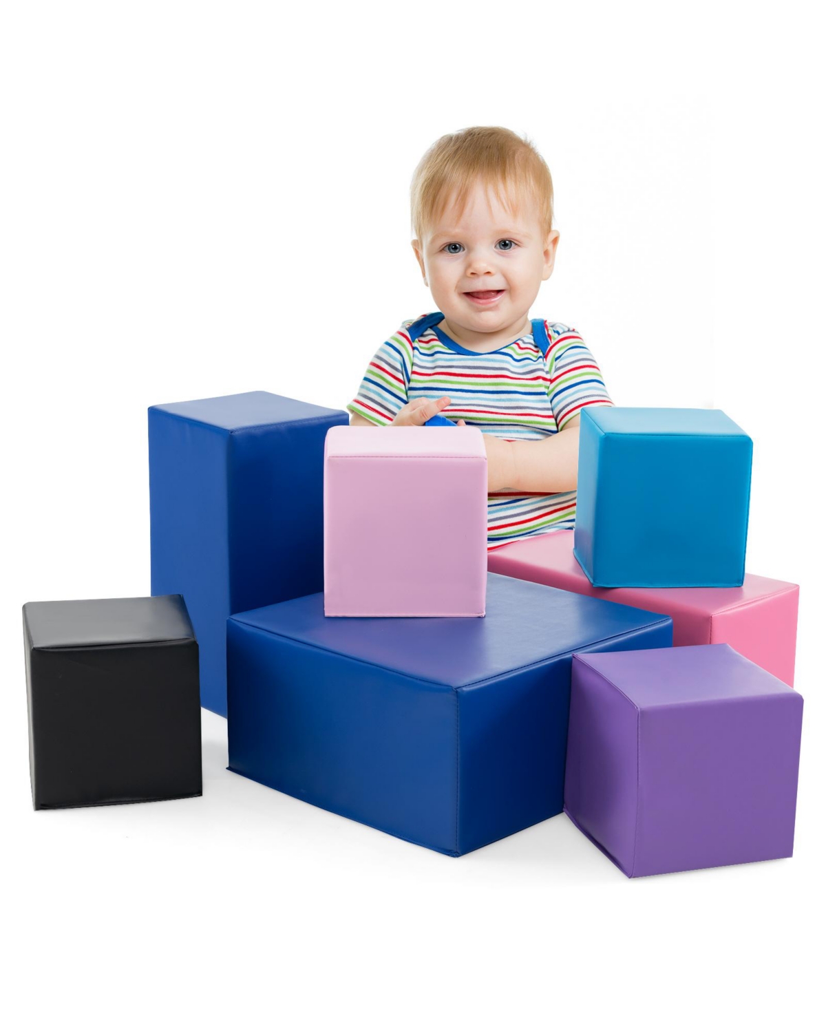 Slickblue Kids 7-Piece Foam Building Blocks Kids-Colorful