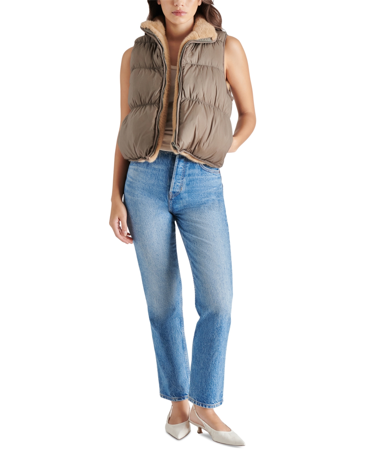 Steve Madden Women's Brady Reversible Puffer Vest