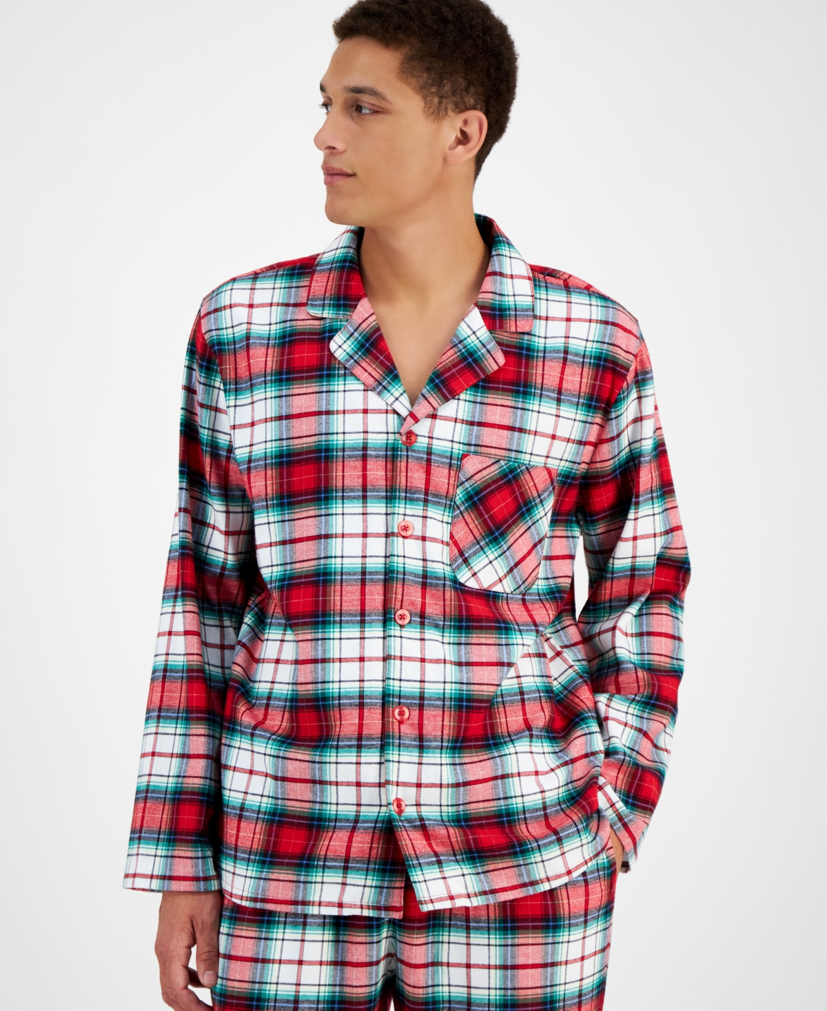 Holiday Lane Men'sNotch Collar Matching Family Pajamas Set, Created for Macy's - Winterton Plaid