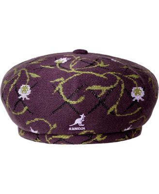 Kangol Men s Tapestry Jax Beret Deep Plum Floral