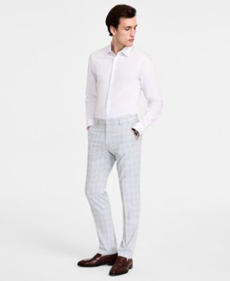 Светло-серое мужское платье-брюки современного покроя от Tommy Hilfiger