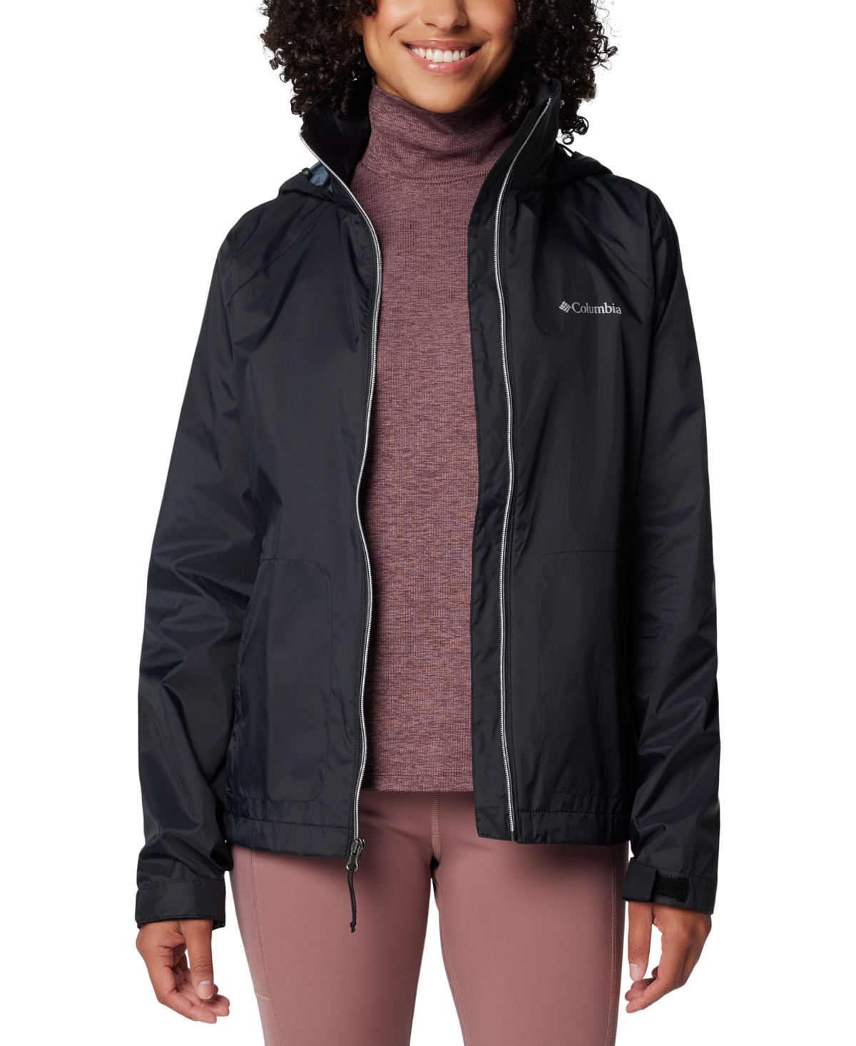 Columbia Plus Size Switchback Ii Sherpa Lined Jacket In Black