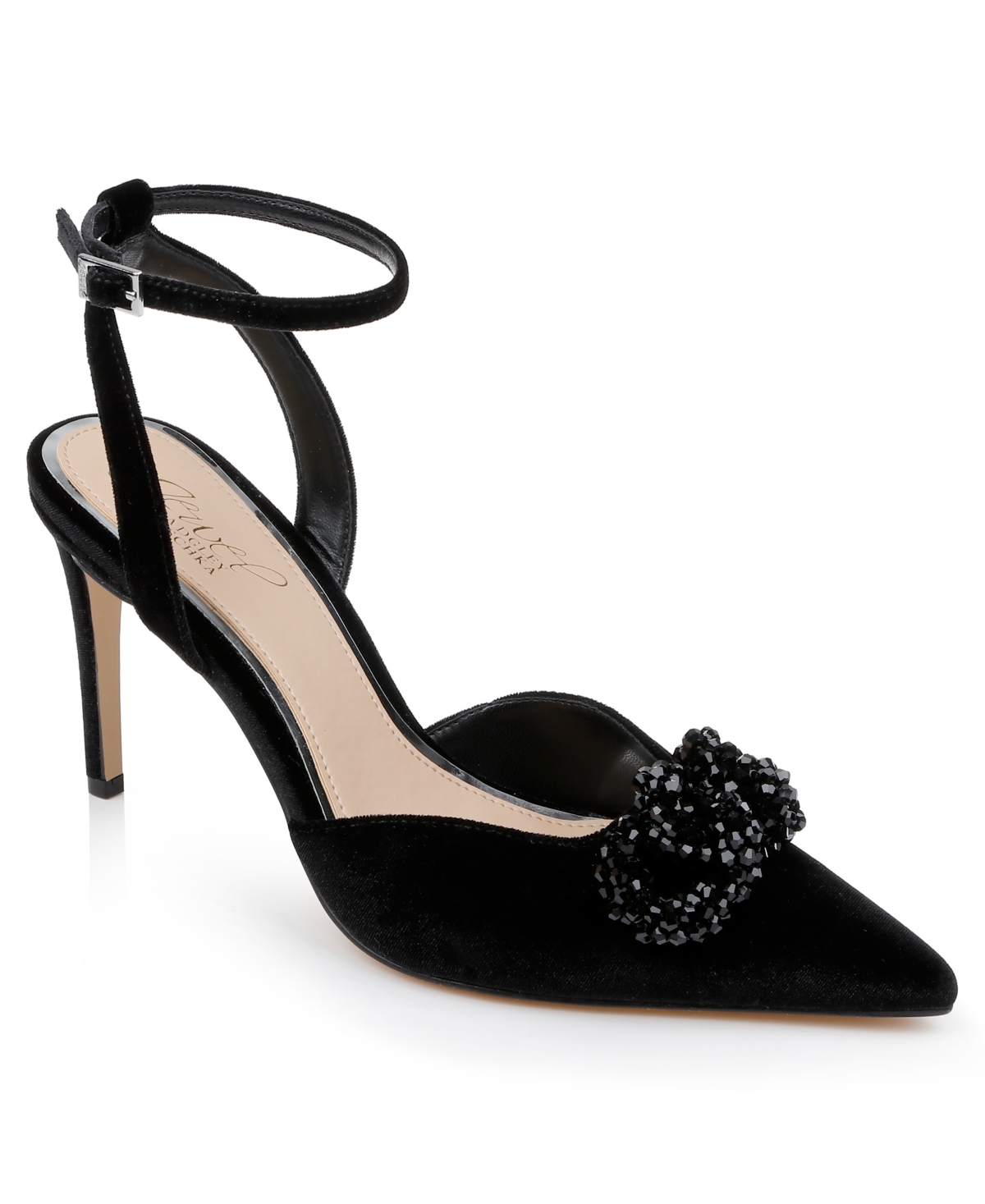 Jewel Badgley Mischka Women's Tailynn Ornamented Ankle Strap Pumps