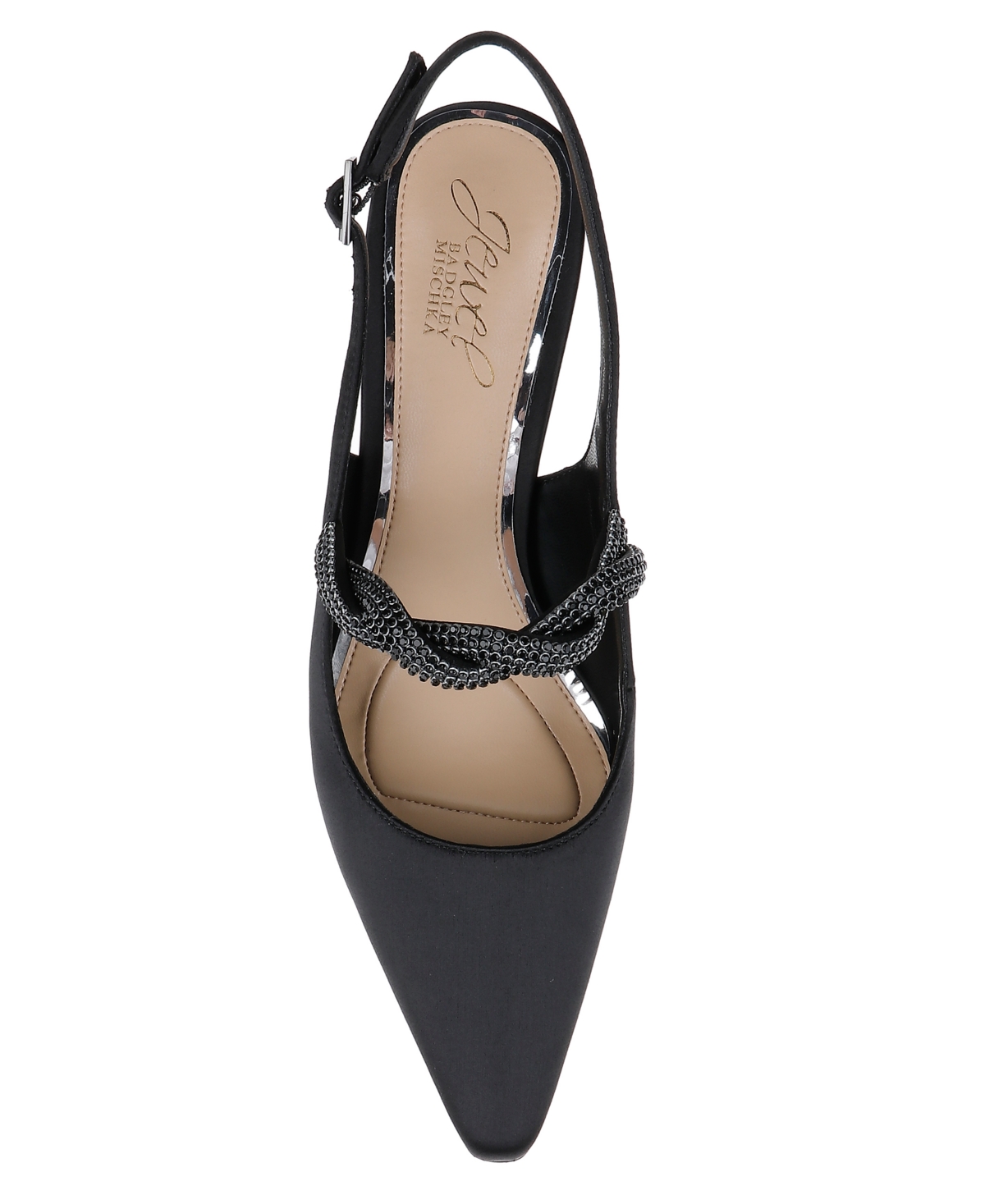 Jewel Badgley Mischka Women's Tierney Slingback Pumps In Champagne Satin