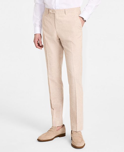 alfani Tommy Hilfiger Men's Modern-Fit Linen Pants Men's Fashion & Accessories