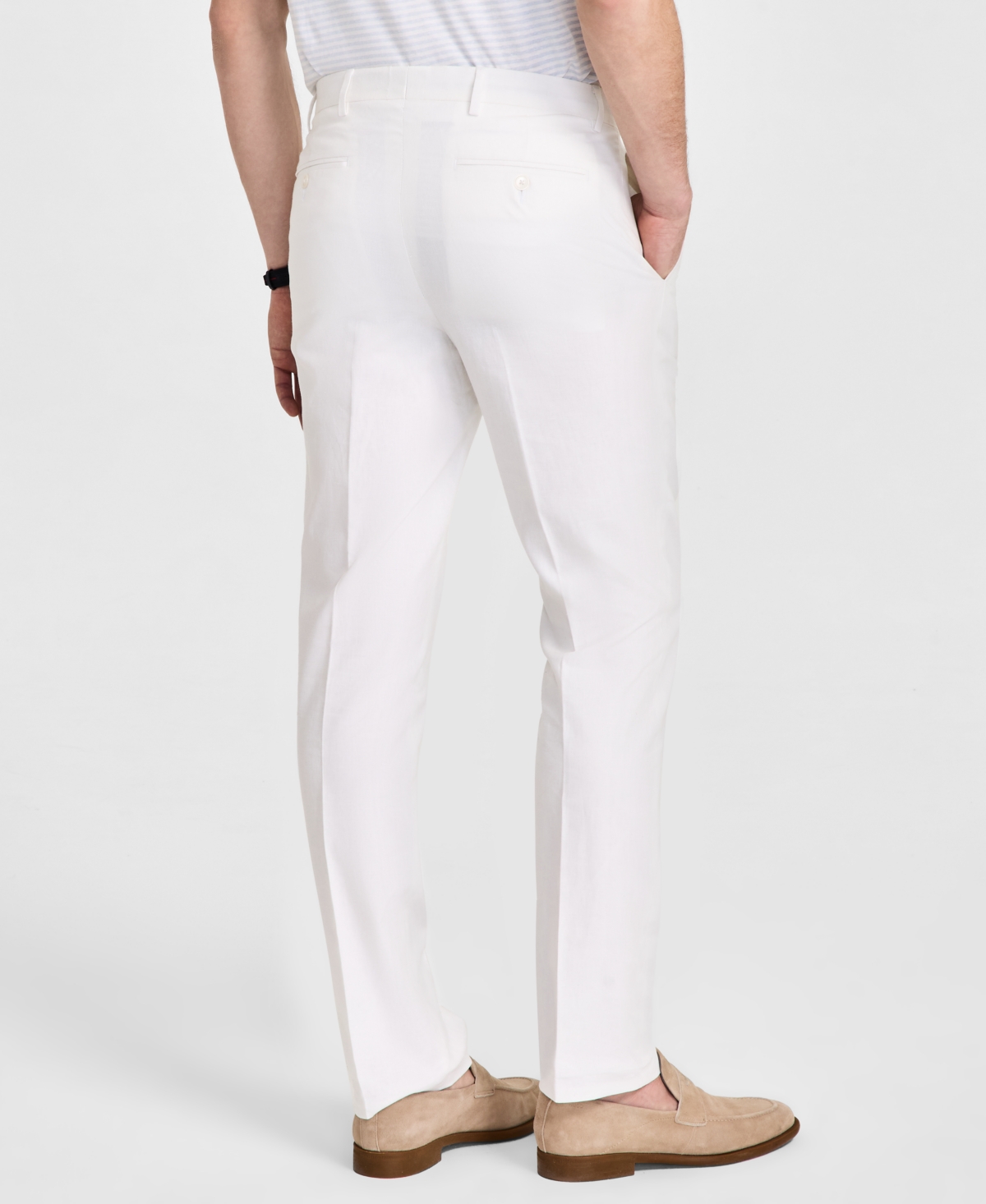 Tommy Hilfiger Men's Modern-fit Linen Pants In White
