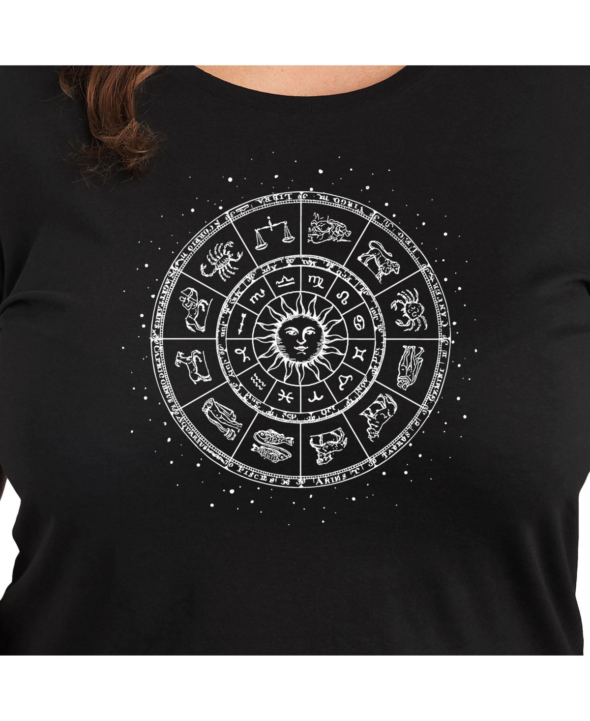 Hybrid Apparel Celestial Plus Size Graphic Tee In Black