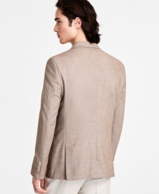 Мужское приталенное коричневое спортивное пальто Calvin Klein