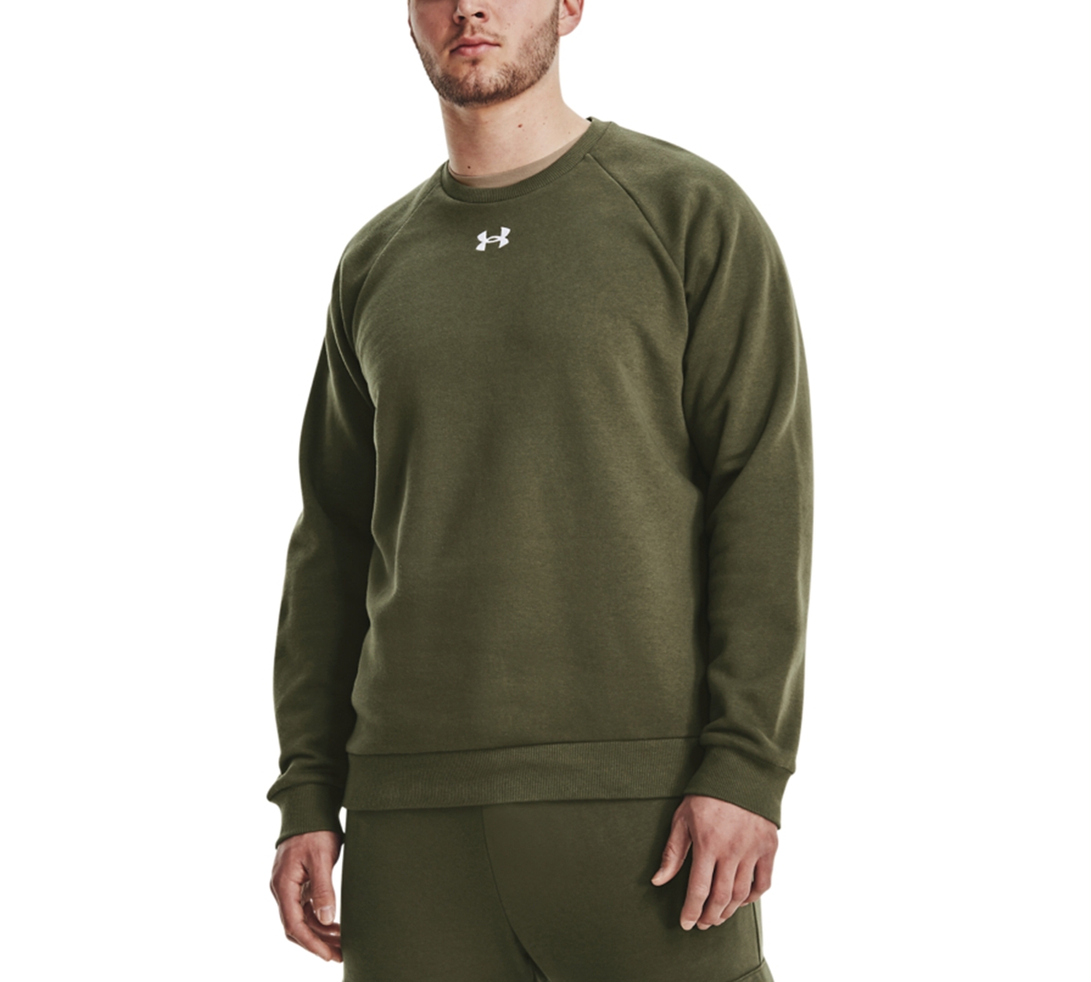 Men's Rival Fleece Crewneck Sweatshirt - Maroon / Wht