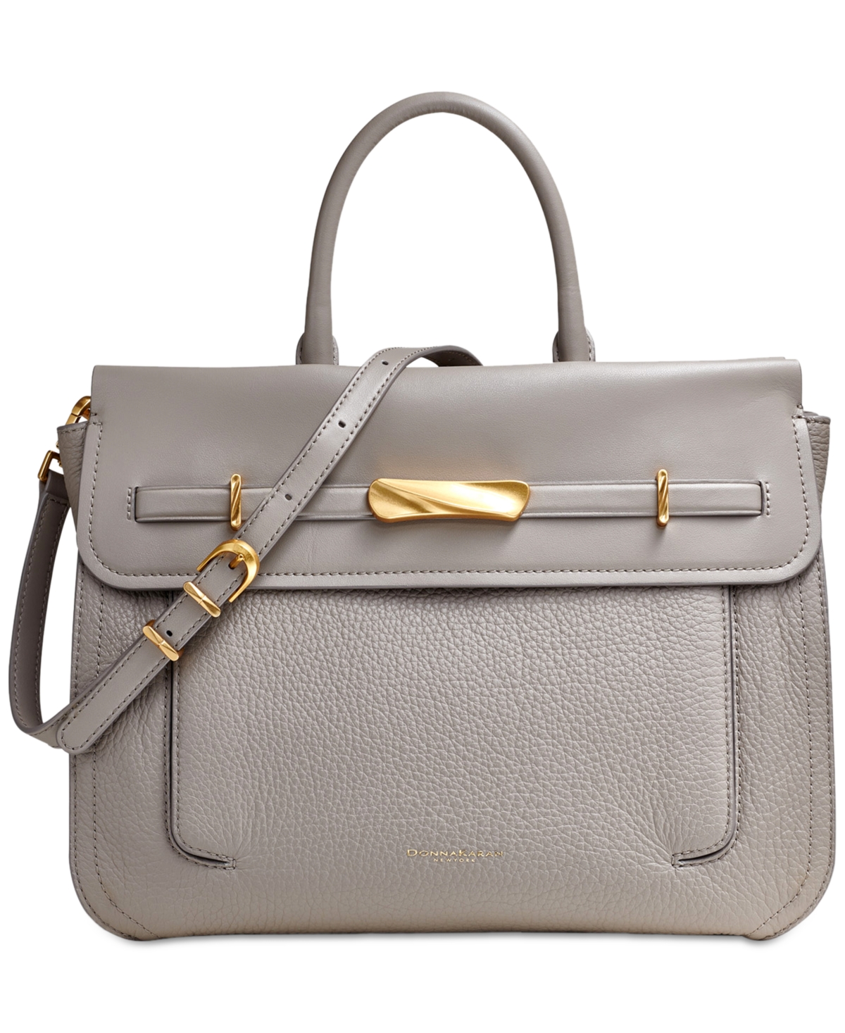 DONNA KARAN OCEANSIDE TOP HANDLE LEATHER SATCHEL 