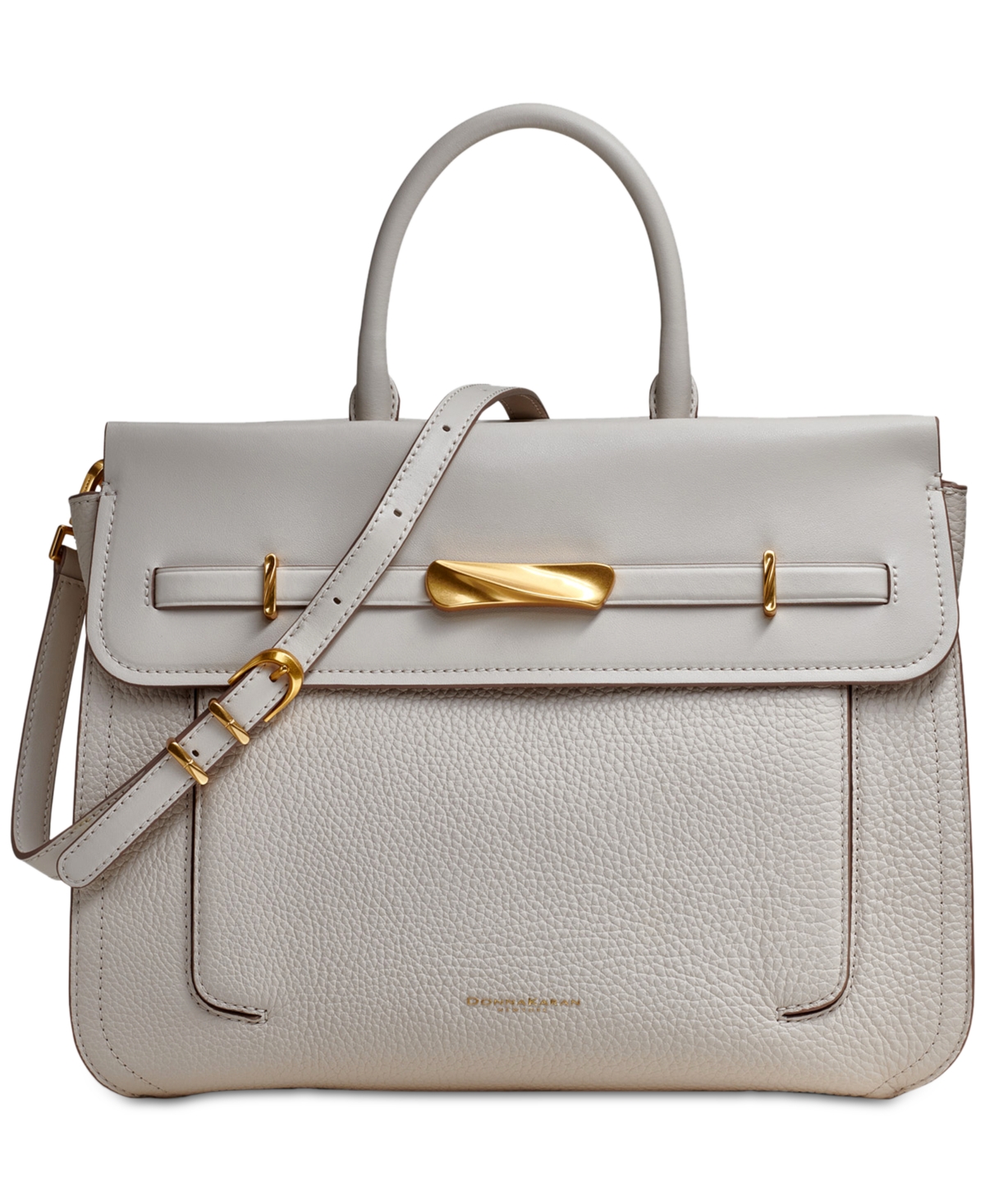 DONNA KARAN OCEANSIDE TOP HANDLE LEATHER SATCHEL 