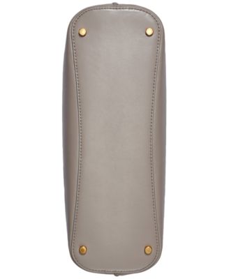 Malverne Double Top Handle Leather Satchel