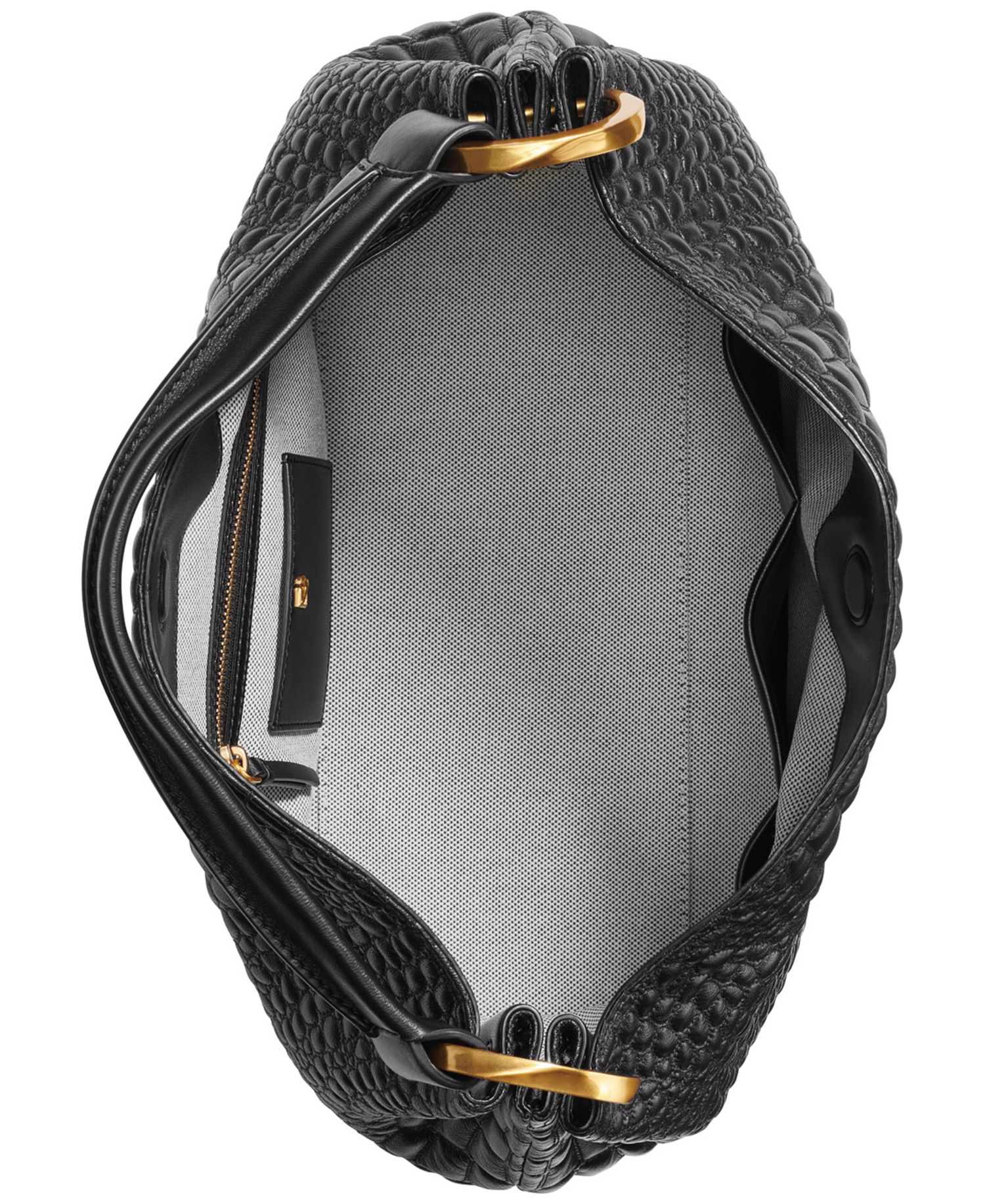 Glenwood Quilted Croc Large Shoulder with Tassel Detail