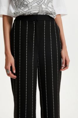 High Waisted Pintuck Stitched Pants