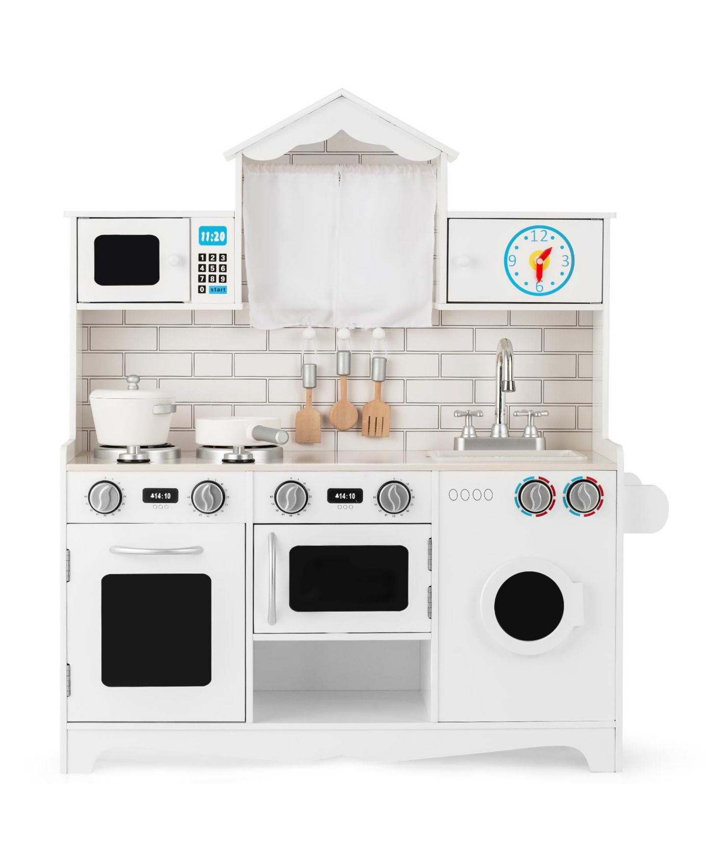Детский игровой набор SUGIFT Wooden Kids' Kitchen Playset with Washing Machine, Ages 3+ — фото 1