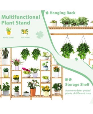 9-Tier Plant Stand with Hanging Rack The Ultimate Space-Saving Solution for Plant Lovers