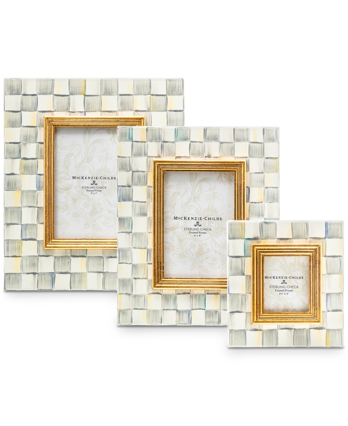 Mackenzie-childs Sterling Check Picture Frame, 5" X 7" In No Color