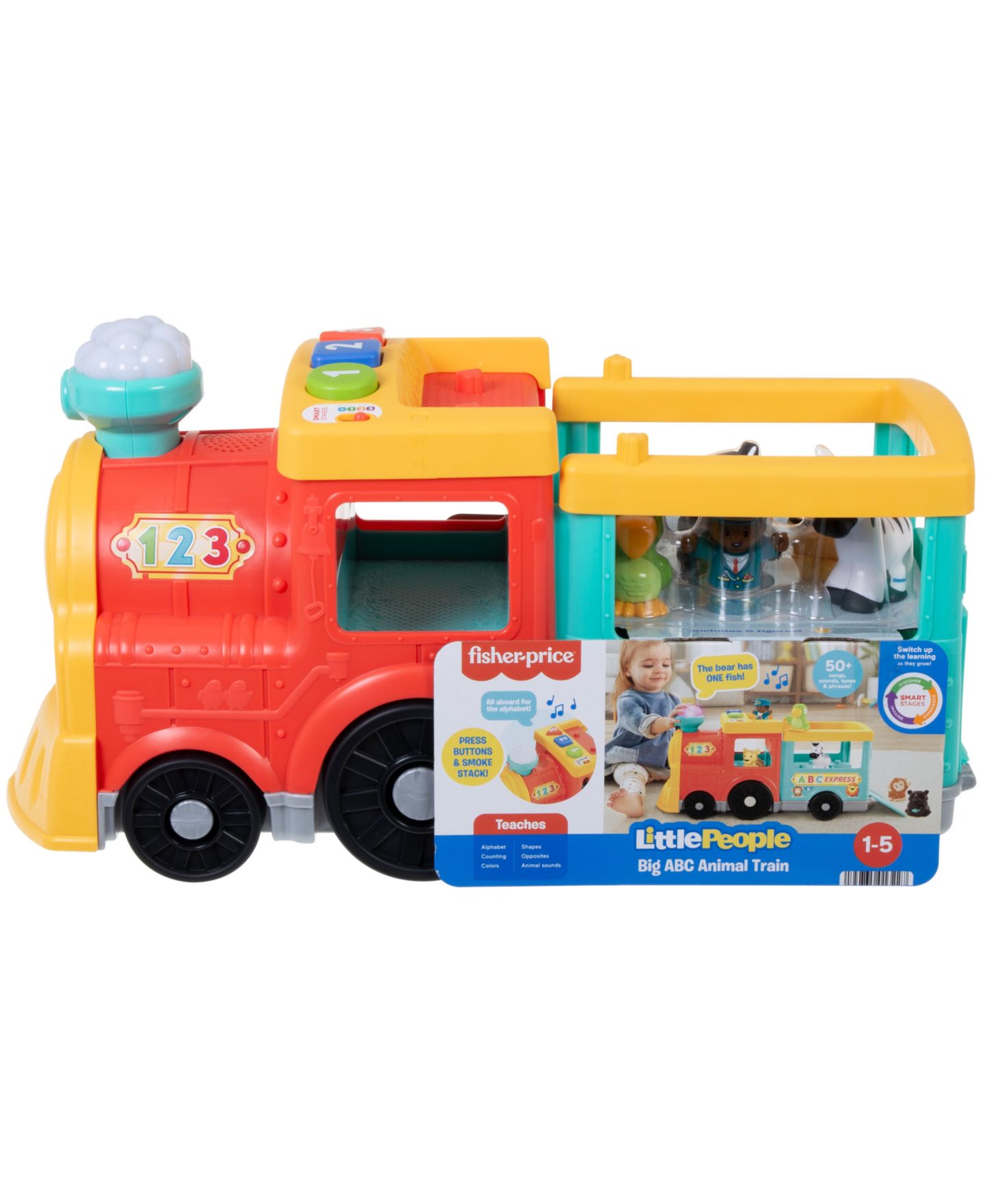 Детские игрушки Fisher Price Little People ABC Animal Train Set, цвет: Анималистичный — фото 11