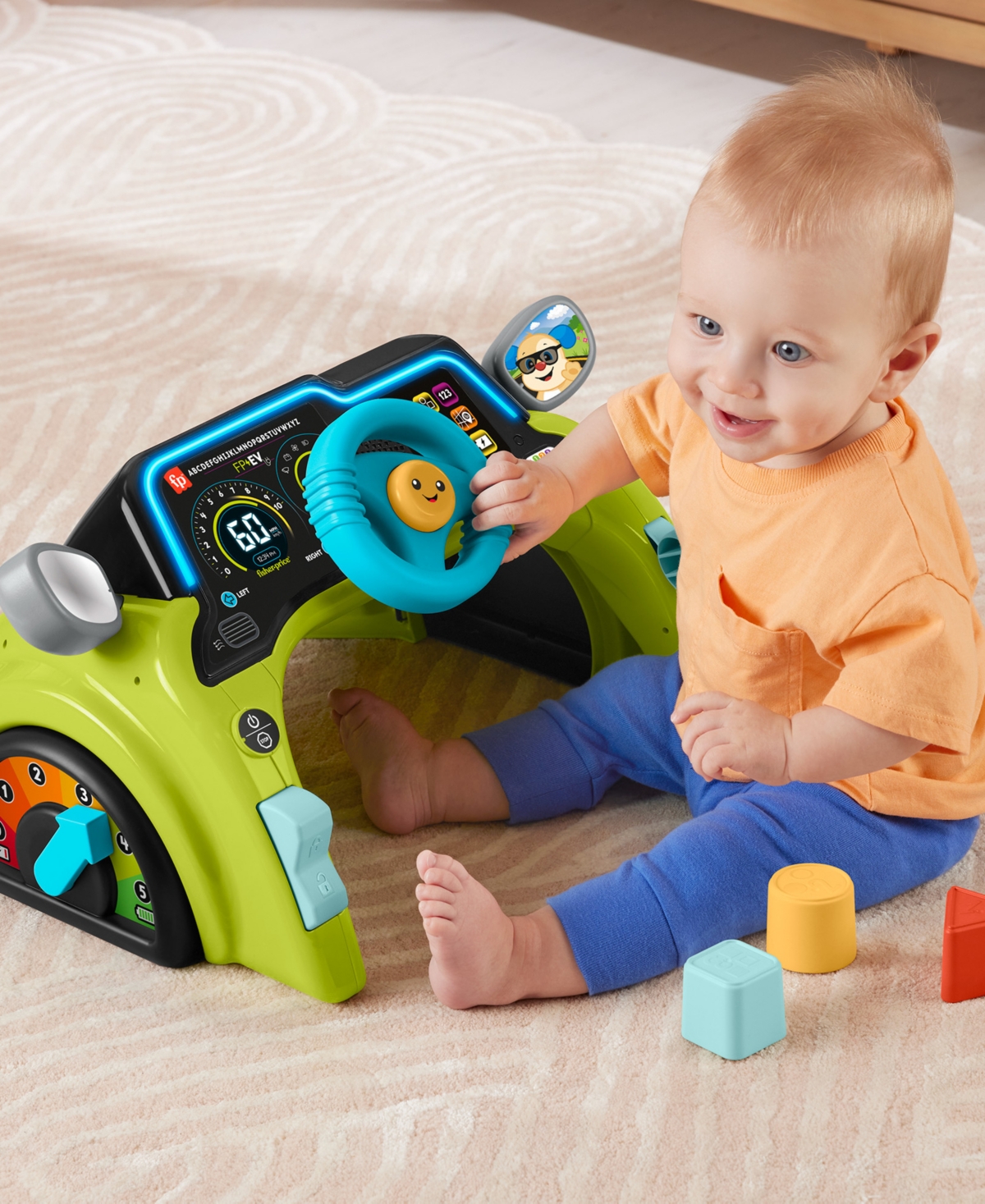 Fisher Price Fisher-price Laugh Learn Sit Steer Driver Activity Center Learning Toy For Infants Toddlers In Multi-color
