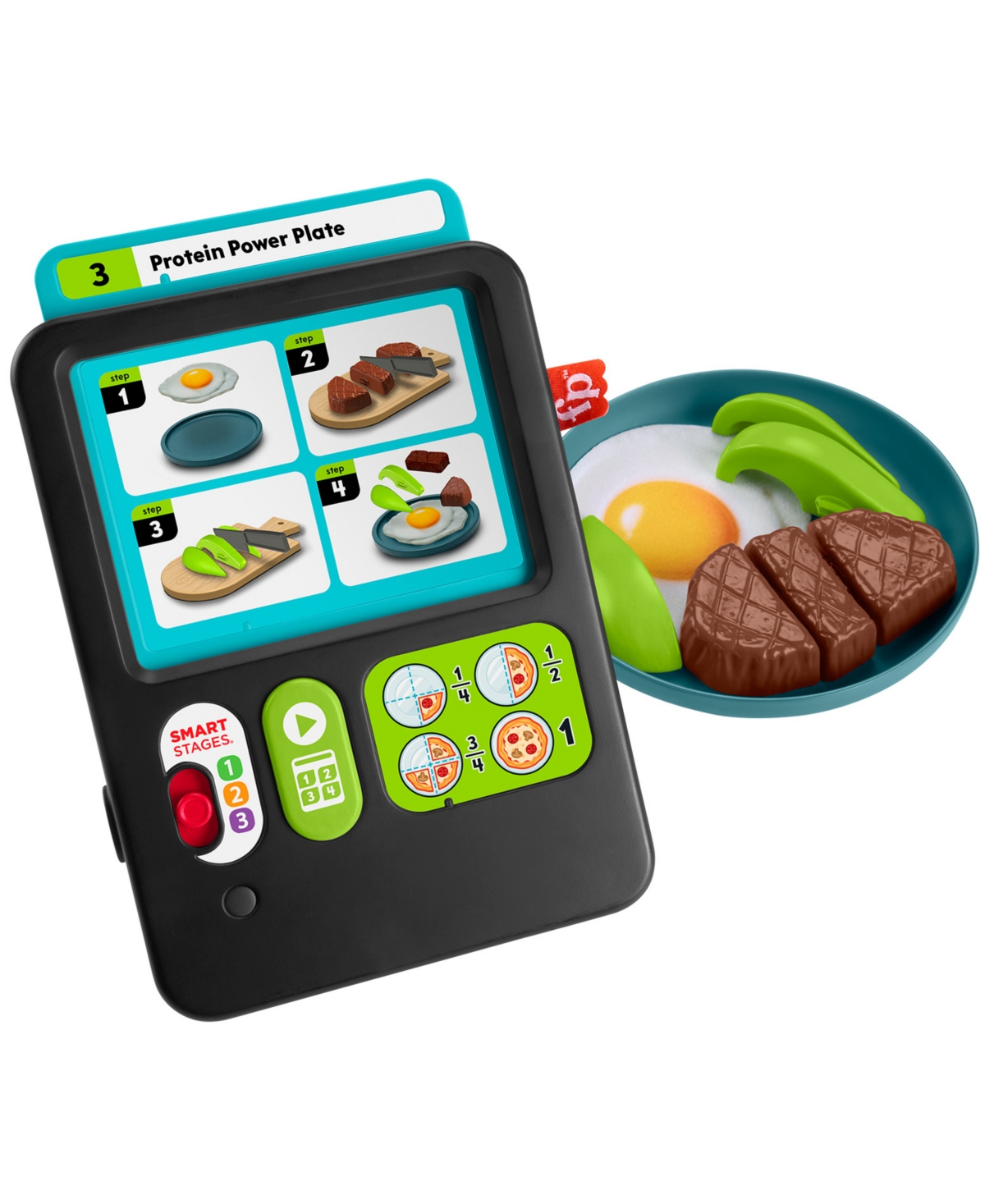 FISHER PRICE FISHER-PRICE LAUGH LEARN 123 FOLLOW THE RECIPE MEAL KIT PRESCHOOL PRETEND PLAYSET, 30 PIECES 