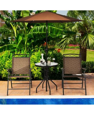 Patio Dining Set with Patio Folding Chairs and Table