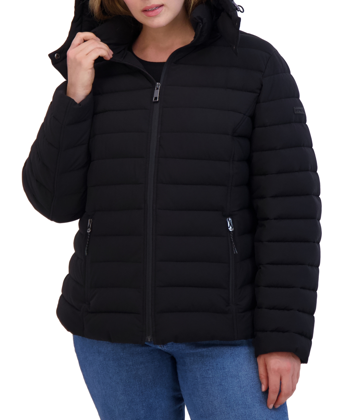 Nautica Plus Size Faux-Fur-Trim Hooded Packable Puffer Coat
