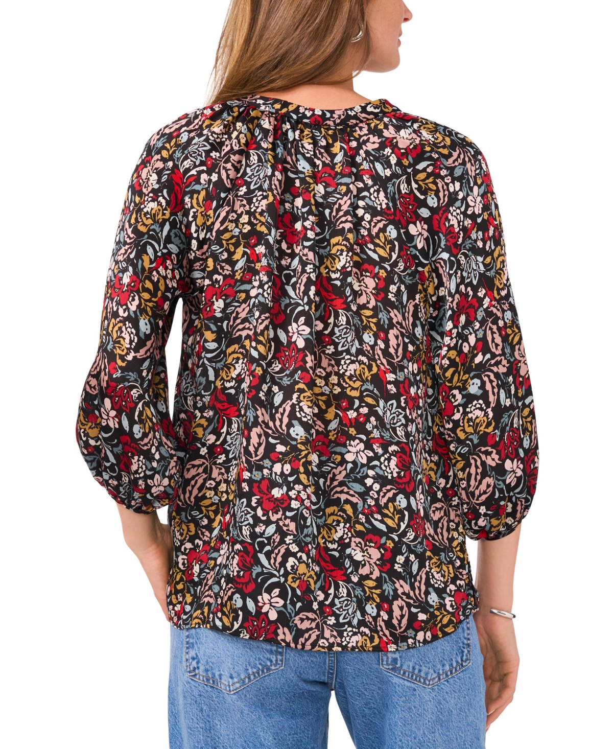 Vince Camuto Women's Printed 3/4-Sleeve Top