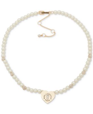 ネックレス・ペンダント KARL LAGERFELD K/CONSTELLATION PEARL NECKLACE KARL LAGERFELD PARIS Double Strand BAROQUE STYLE PEARL