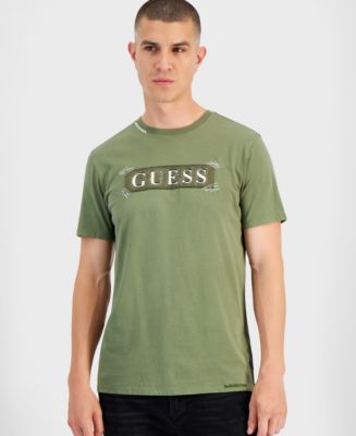 GUESS Men's Relaxed-Fit GUESS Applique T-Shirt - Macy's