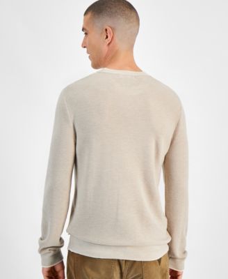 GUESS Мужской свитер свободного кроя с длинным рукавом и круглым вырезом горловины сшитый в стиле Эрл 17890₽