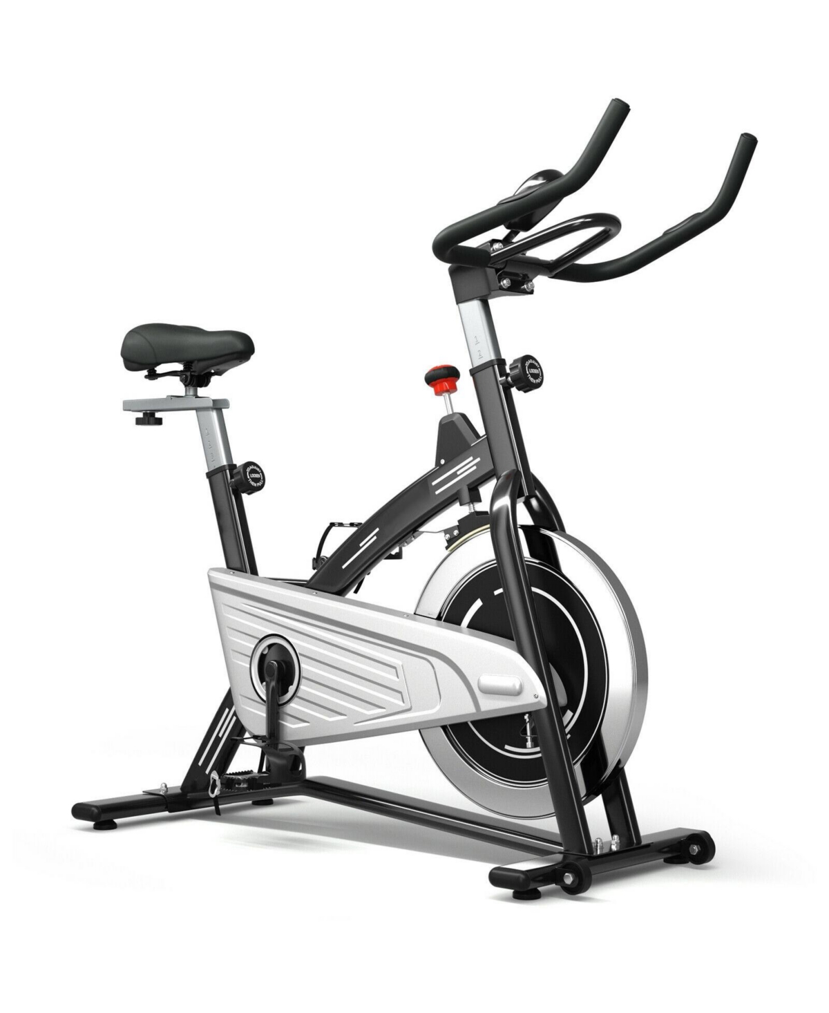 Indoor Exercise Cycling Bike with Heart Rate and Monitor - Grey