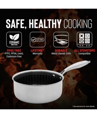 Ceramic Hybrid 2.5-Qt Saucepan & Lid