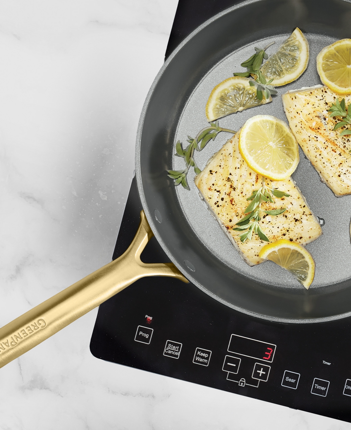 Greenpan Gp5 Champagne Healthy Ceramic Nonstick 2-pack Frypan Set In Cream