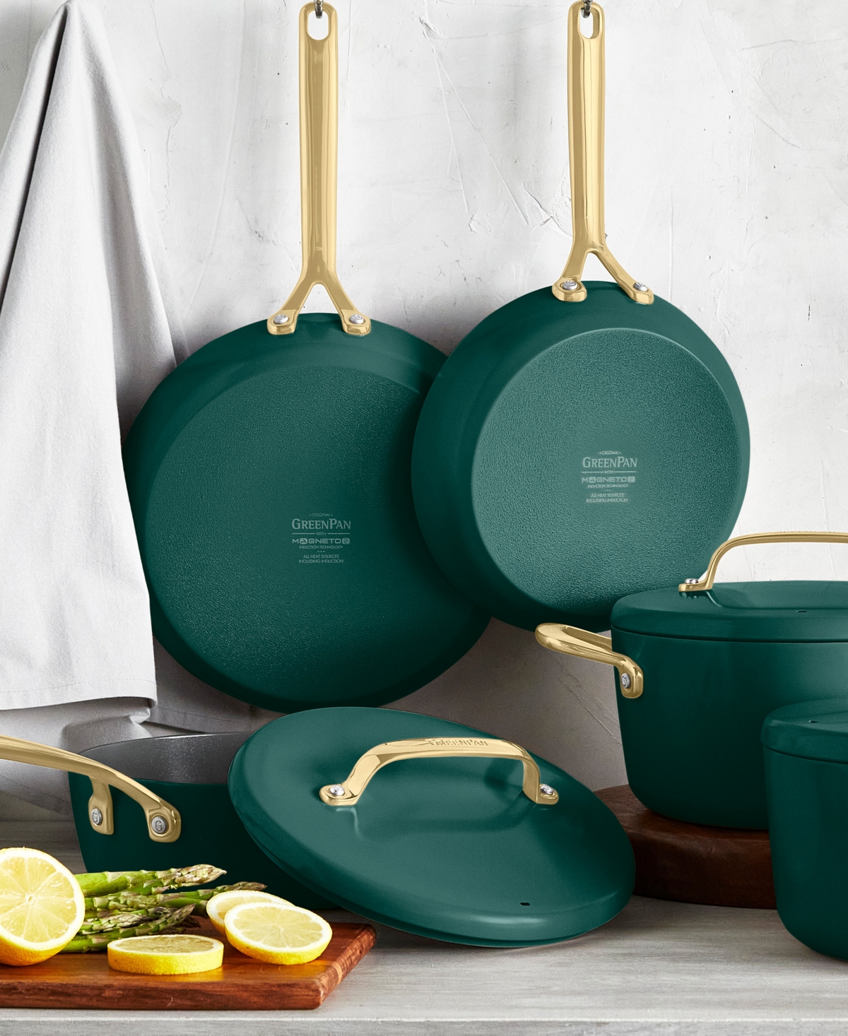 Greenpan Gp5 Champagne Healthy Ceramic Nonstick 11-piece Set In Rainforest Green