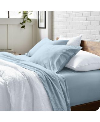 Ultra-Soft Sandwashed Microfiber 4 Piece Sheet Set, Queen