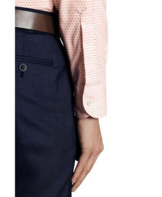 Чарльз Тирвитт Charles Tyrwhitt Мужская приталенная рубашка с полуприлегающим вырезом горловины и негладким цветочным Гео-принтом