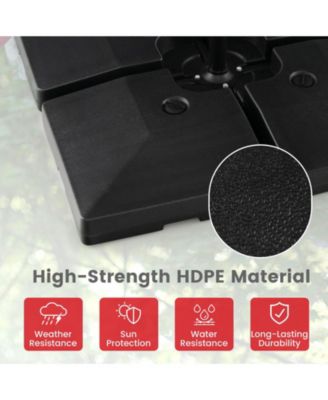 4-Piece 20L Cantilever Offset Patio Umbrella Base