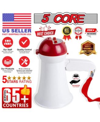 Megaphone Speaker Kids Mini Bull Horn 15W, Multi-Function w/ Recording, Siren, Volume Control - HW 1