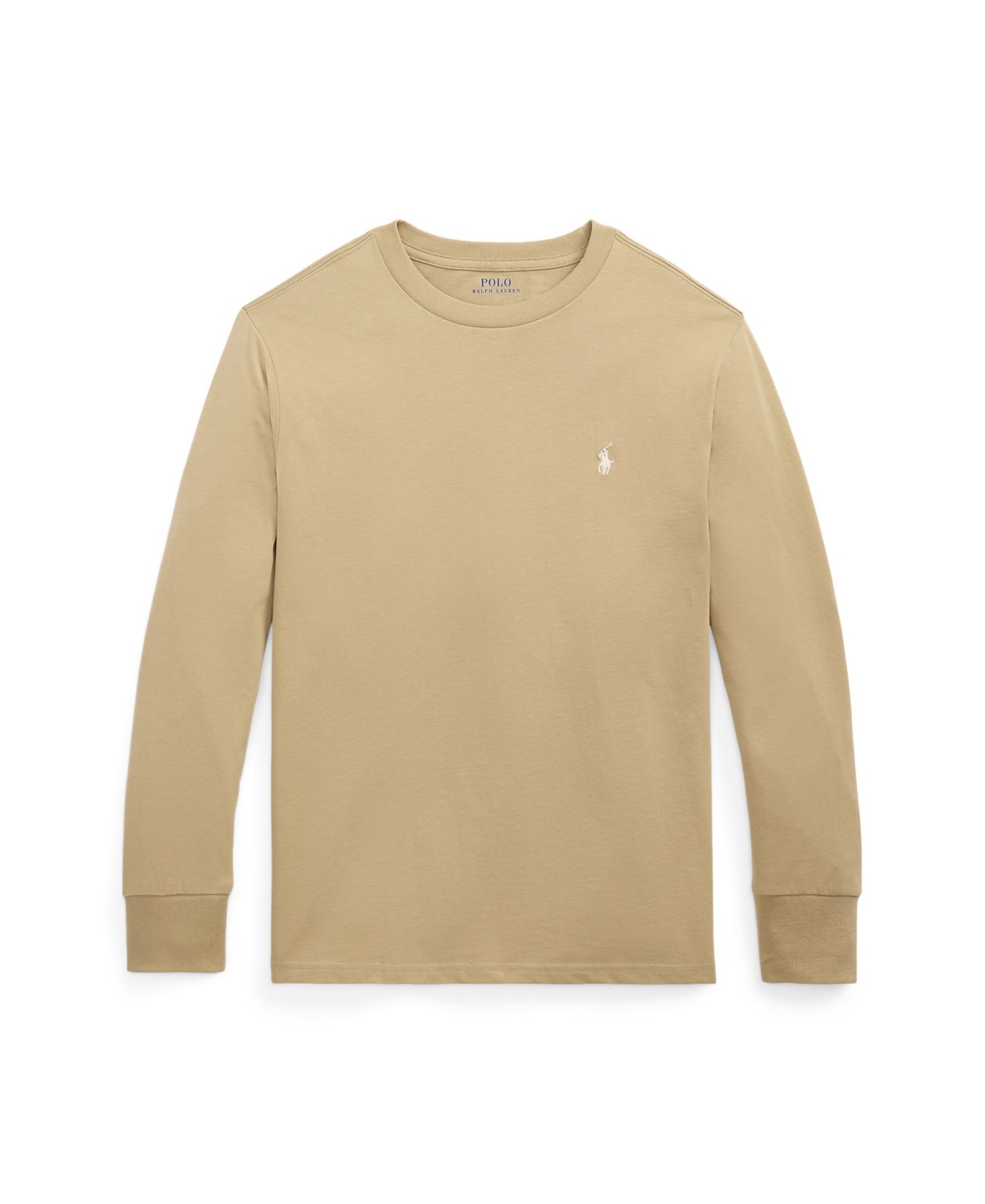 Polo Ralph Lauren Big Boys Cotton Jersey Long-Sleeve T-shirts - Khaki