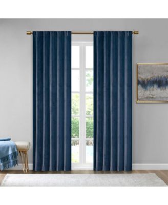 510 Design - Colt 37" x 95" Room Darkening polyester Velvet Rod Pocket/Back Tab Window Panel Pair
