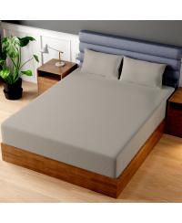 100% Premium Cotton Fitted Sheet - Soft and Breatheable - 200 Thread Count - 33 Inch Size -  Stone