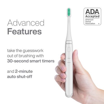 Icon Rechargeable Toothbrush | Magnetic Holder & Slim Travel Case | 2 Brushing Modes & Smart Timers | Modern & Convenient
