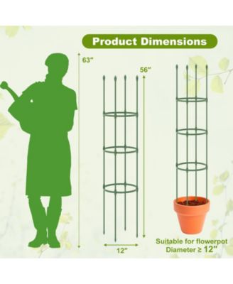 2-Pack Garden Trellis Tomato Cage with Adjustable Height