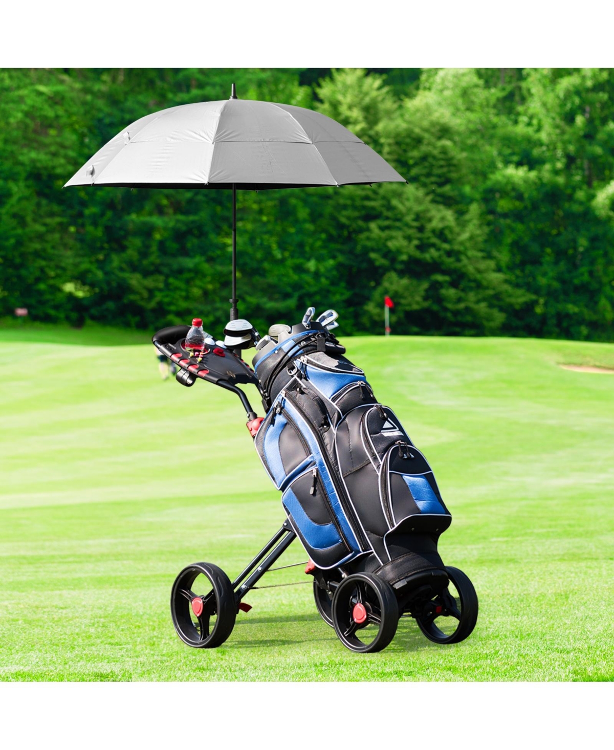 Givimo 4 Wheel Folding Golf Pull Push Cart Trolley