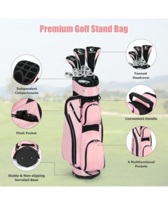 10 Pieces Womens Complete Golf Club Set with Alloy Driver