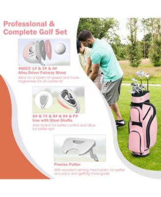 10 Pieces Womens Complete Golf Club Set with Alloy Driver